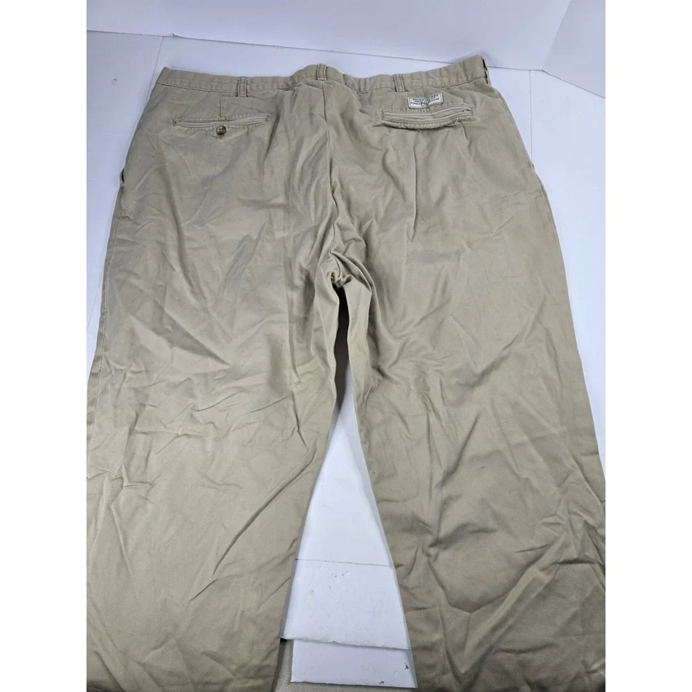 Polo Ralph Lauren Pants Mens 44Tx38 Big & Tall Beige Hammond Chino Cotton‎ Vtg